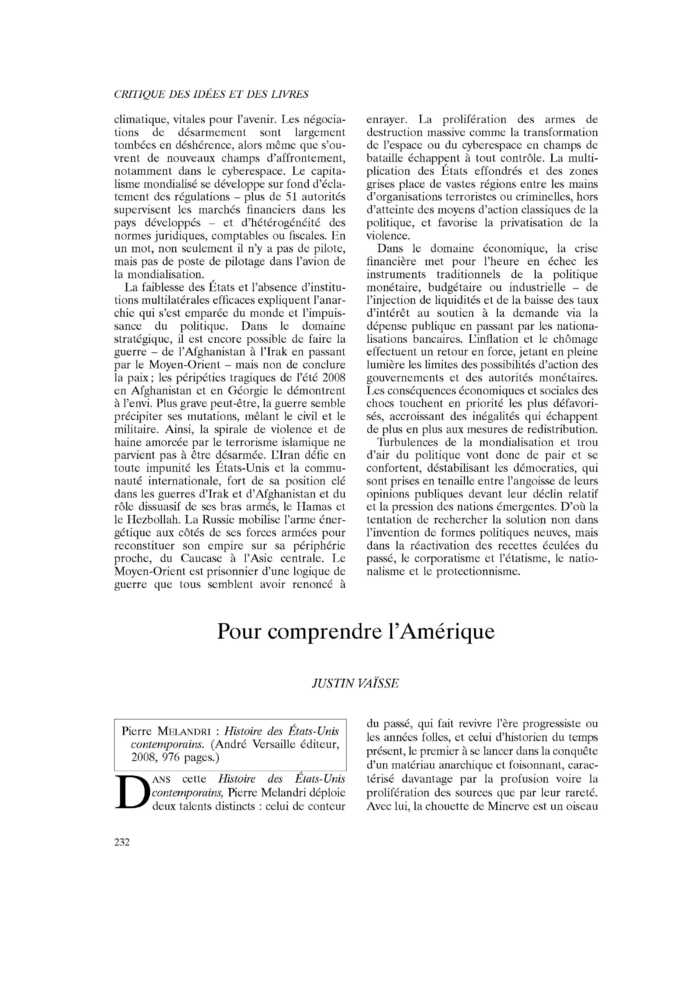 Pour comprendre l’Amérique
 – page 1