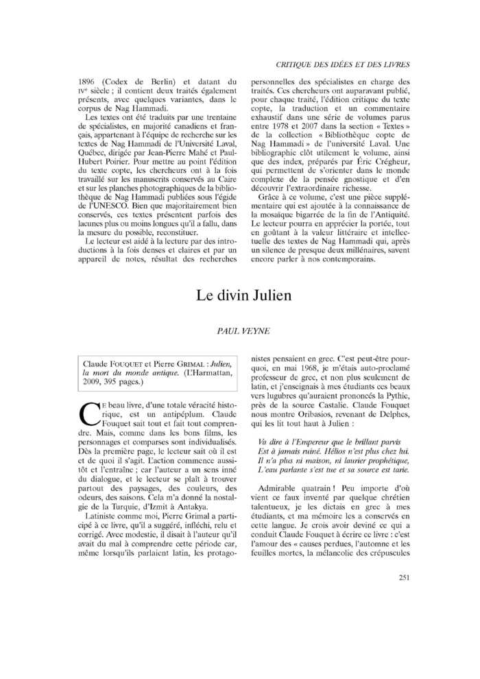Le divin Julien
 – page 1