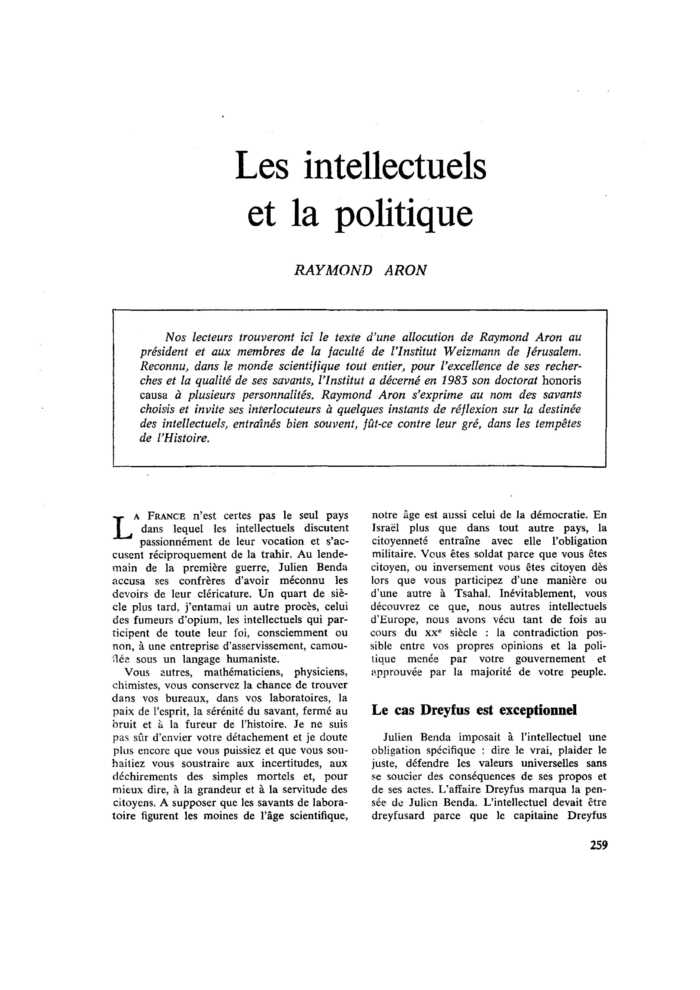 Les intellectuels et la politique
 – page 1