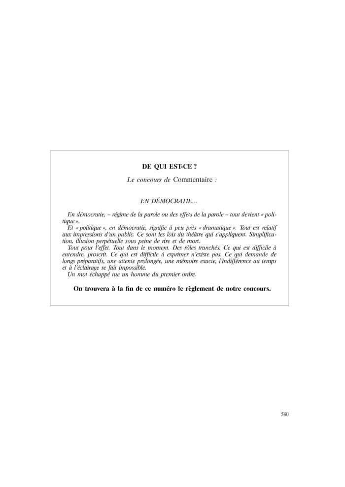 EN DÉMOCRATIE…
 – page 1