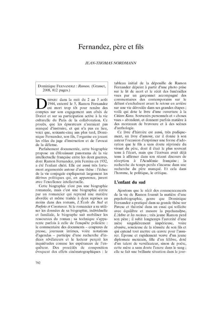 Fernandez, père et fils
 – page 1