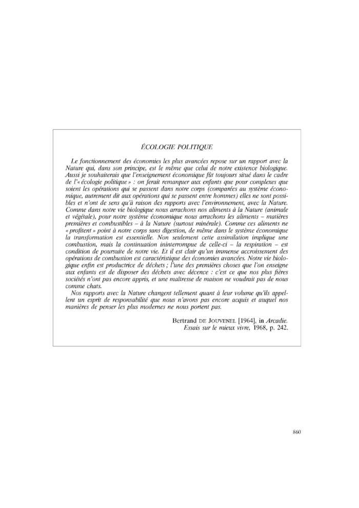 ÉCOLOGIE POLITIQUE
 – page 1
