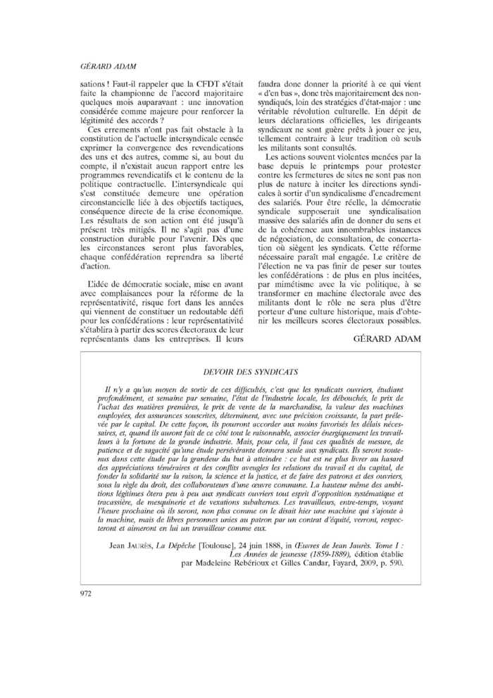 DEVOIR DES SYNDICATS
 – page 1