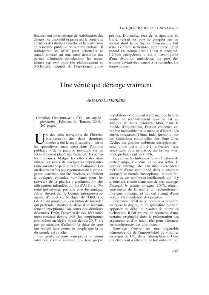 Une vérité qui dérange vraiment
 – page 1
