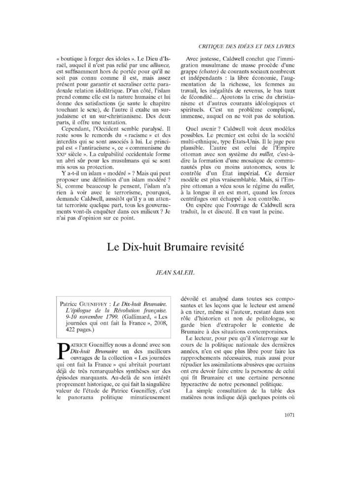 Le Dix-huit Brumaire revisité
 – page 1
