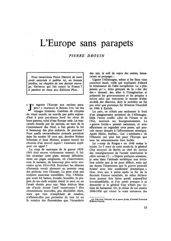 L’Europe sans parapets
 – page 1
