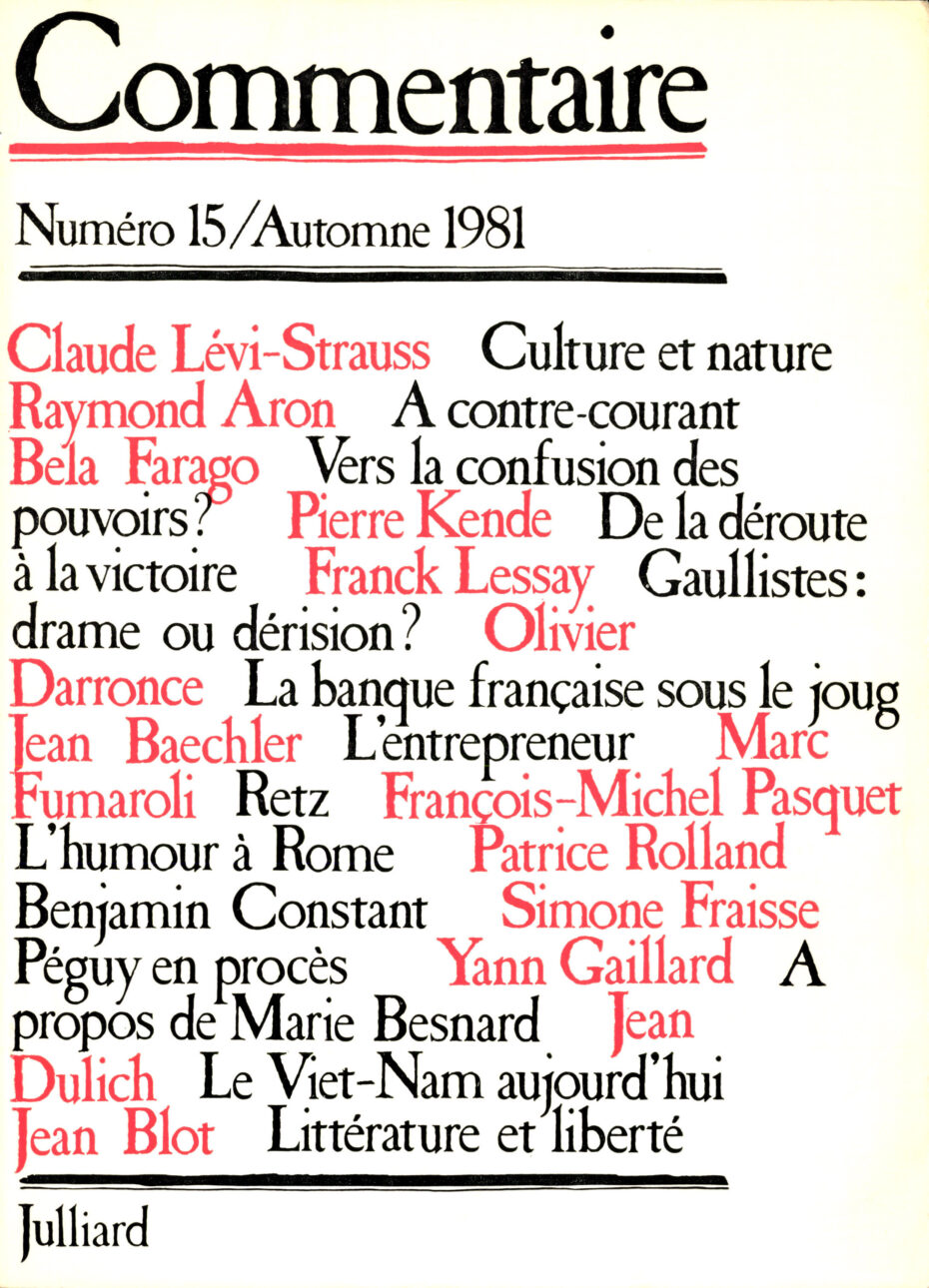 Numéro 15 / automne 1981
