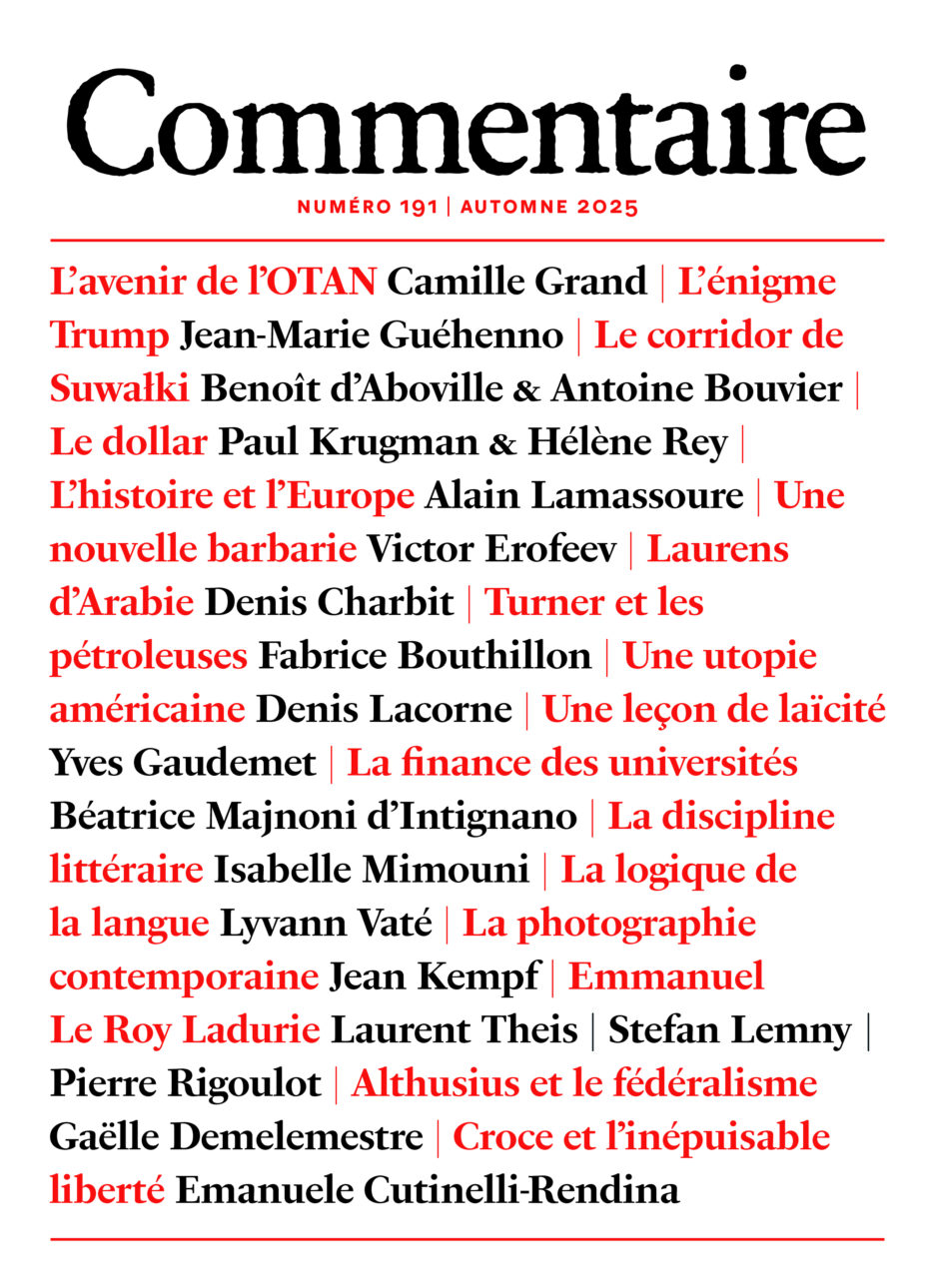 Commentaire 191 / Automne 2025
